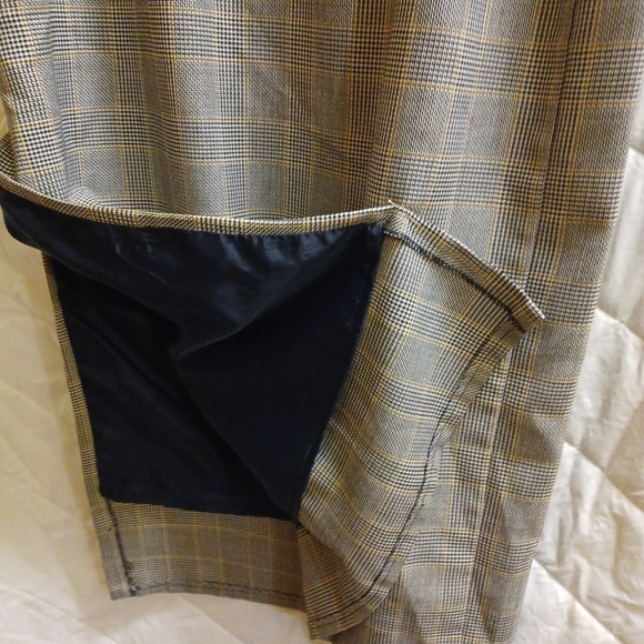 Skirt Suite plaid Midi length, with side split - Picture 2 of 4